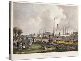 View at St. Rollox Looking South East; Opening of the Glasgow and Garnkirk Railway-David Octavius Hill-Stretched Canvas