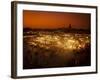 View at Sunset across DJemaa el Fna, Marrakech, Morocco, North Africa, Africa-Ian Egner-Framed Photographic Print