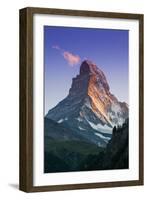 View at Sunset of Matterhorn, Zermatt, Wallis, Switzerland-Stefano Politi Markovina-Framed Photographic Print