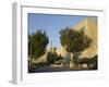 View at Sunset of the City Walls Promenade with Tower of David in Background, Old City, Jerusalem,-Eitan Simanor-Framed Photographic Print