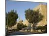 View at Sunset of the City Walls Promenade with Tower of David in Background, Old City, Jerusalem,-Eitan Simanor-Mounted Photographic Print