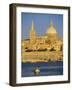 View at Sunset to Valletta with Dome of Carmelite Church, Valletta, Malta, Mediterranean, Europe-Stuart Black-Framed Photographic Print