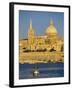 View at Sunset to Valletta with Dome of Carmelite Church, Valletta, Malta, Mediterranean, Europe-Stuart Black-Framed Photographic Print