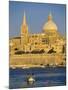 View at Sunset to Valletta with Dome of Carmelite Church, Valletta, Malta, Mediterranean, Europe-Stuart Black-Mounted Photographic Print