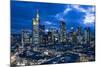 View at the Frankfurt Skyline at Dusk, Frankfurt Am Main, Hesse, Germany-Bernd Wittelsbach-Mounted Photographic Print