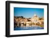 View at Tiber and St. Peter's Cathedral in Rome, Italy-S Borisov-Framed Photographic Print