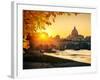 View at Tiber and St. Peter's Cathedral in Rome-S Borisov-Framed Photographic Print