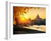 View at Tiber and St. Peter's Cathedral in Rome-S Borisov-Framed Photographic Print