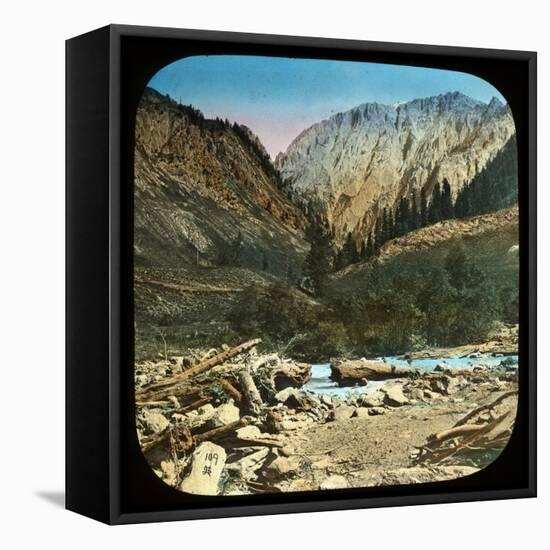 View Between Sonamarg and Baltal, Kashmir, India, Late 19th or Early 20th Century-null-Framed Stretched Canvas