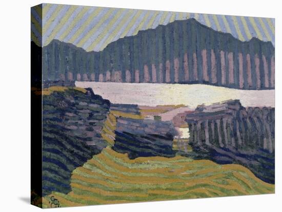 View Capolago, Blick Auf Den Über Capolago Silsersee-Giovanni Giacometti-Stretched Canvas