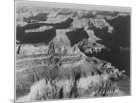 View Dark Shadows To Right High Horizon "Grand Canyon National Park" Arizona. 1933-1942-Ansel Adams-Mounted Art Print