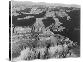 View Dark Shadows To Right High Horizon "Grand Canyon National Park" Arizona. 1933-1942-Ansel Adams-Stretched Canvas