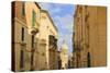 View Down a Narrow Street with Golden Stone-Eleanor-Stretched Canvas