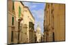 View Down a Narrow Street with Golden Stone-Eleanor-Mounted Photographic Print