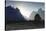 View Down Cascade Canyon with Backlit Teton Range-Eleanor-Stretched Canvas