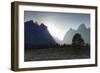 View Down Cascade Canyon with Backlit Teton Range-Eleanor-Framed Photographic Print