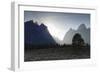 View Down Cascade Canyon with Backlit Teton Range-Eleanor-Framed Photographic Print