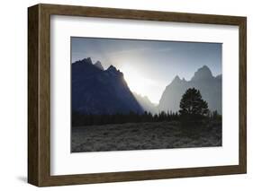 View Down Cascade Canyon with Backlit Teton Range-Eleanor-Framed Photographic Print