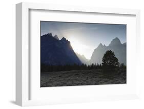 View Down Cascade Canyon with Backlit Teton Range-Eleanor-Framed Photographic Print