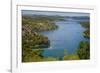 View down from Sibenik or Krka Bridge to Krka River. Sibenik-Knin County, Croatia.-null-Framed Photographic Print