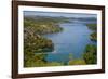 View down from Sibenik or Krka Bridge to Krka River. Sibenik-Knin County, Croatia.-null-Framed Photographic Print