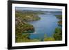 View down from Sibenik or Krka Bridge to Krka River. Sibenik-Knin County, Croatia.-null-Framed Photographic Print