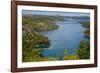 View down from Sibenik or Krka Bridge to Krka River. Sibenik-Knin County, Croatia.-null-Framed Photographic Print