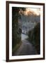 View Down Lane to Arlington Row Cotswold Stone Cottages at Dawn, Bibury, Cotswolds-Stuart Black-Framed Photographic Print
