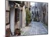 View Down Narrow Cobbled Street, Erice, Sicily, Italy, Europe-Stuart Black-Mounted Photographic Print