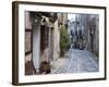 View Down Narrow Cobbled Street, Erice, Sicily, Italy, Europe-Stuart Black-Framed Photographic Print