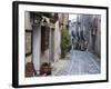 View Down Narrow Cobbled Street, Erice, Sicily, Italy, Europe-Stuart Black-Framed Photographic Print