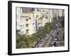 View Down Ocean Drive, South Beach, Miami, Florida, USA-Robin Hill-Framed Photographic Print