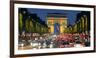 View Down the Champs Elysees to the Arc De Triomphe, Illuminated at Dusk, Paris, France-Gavin Hellier-Framed Photographic Print