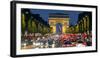 View Down the Champs Elysees to the Arc De Triomphe, Illuminated at Dusk, Paris, France-Gavin Hellier-Framed Photographic Print