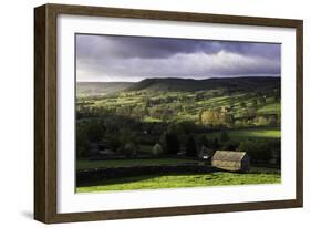 View Down the Valley of Swaledale Taken from Just Outside Reeth-John Woodworth-Framed Photographic Print