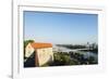 View Down to the Danube River from Bratislava Castle, Bratislava, Slovakia, Europe-Christian Kober-Framed Photographic Print