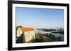 View Down to the Danube River from Bratislava Castle, Bratislava, Slovakia, Europe-Christian Kober-Framed Photographic Print