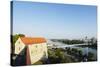 View Down to the Danube River from Bratislava Castle, Bratislava, Slovakia, Europe-Christian Kober-Stretched Canvas