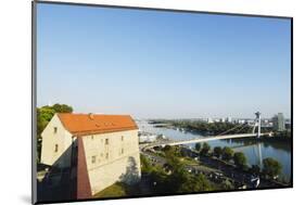 View Down to the Danube River from Bratislava Castle, Bratislava, Slovakia, Europe-Christian Kober-Mounted Photographic Print