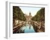 View Down Voorburgwal to Sint-Nicolaasbasiliek, Amsterdam, Pub. C.1900-null-Framed Giclee Print