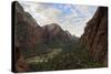 View Down Zion Canyon from Trail to Angels Landing at Dawn-Eleanor-Stretched Canvas