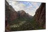 View Down Zion Canyon from Trail to Angels Landing at Dawn-Eleanor-Mounted Photographic Print