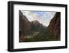 View Down Zion Canyon from Trail to Angels Landing at Dawn-Eleanor-Framed Photographic Print