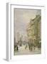 View East Along Holborn with Figures and Horse-Drawn Vehicles on the Street, London, 1875-Louise Rayner-Framed Giclee Print