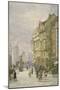 View East Along Holborn with Figures and Horse-Drawn Vehicles on the Street, London, 1875-Louise Rayner-Mounted Giclee Print