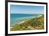 View east from Le Phare des Baleines (Lighthouse of the Whales) at west tip of the island, Ile de R-Robert Francis-Framed Photographic Print