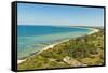 View east from Le Phare des Baleines (Lighthouse of the Whales) at west tip of the island, Ile de R-Robert Francis-Framed Stretched Canvas