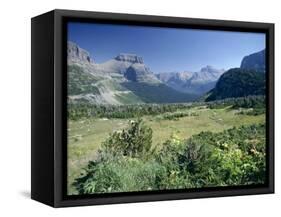 View East from Logan Pass, Glacier National Park, Montana, USA-Julian Pottage-Framed Stretched Canvas