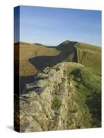 View East to Kings Hill, Hadrians Wall, UNESCO World Heritage Site, Northumbria National Park, Nort-James Emmerson-Stretched Canvas