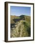 View East to Kings Hill, Hadrians Wall, UNESCO World Heritage Site, Northumbria National Park, Nort-James Emmerson-Framed Photographic Print